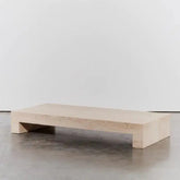 Luxury Low monolithic travertine Living Room Furniture Marble Table Beige Travertine Coffee tables